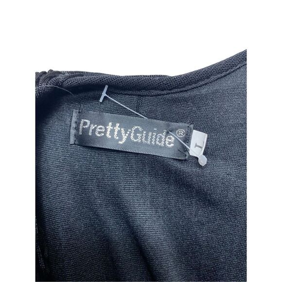 Pretty Guide Womens Black Sequin Tassels Gatsby Dress Large - Picture 5 of 6